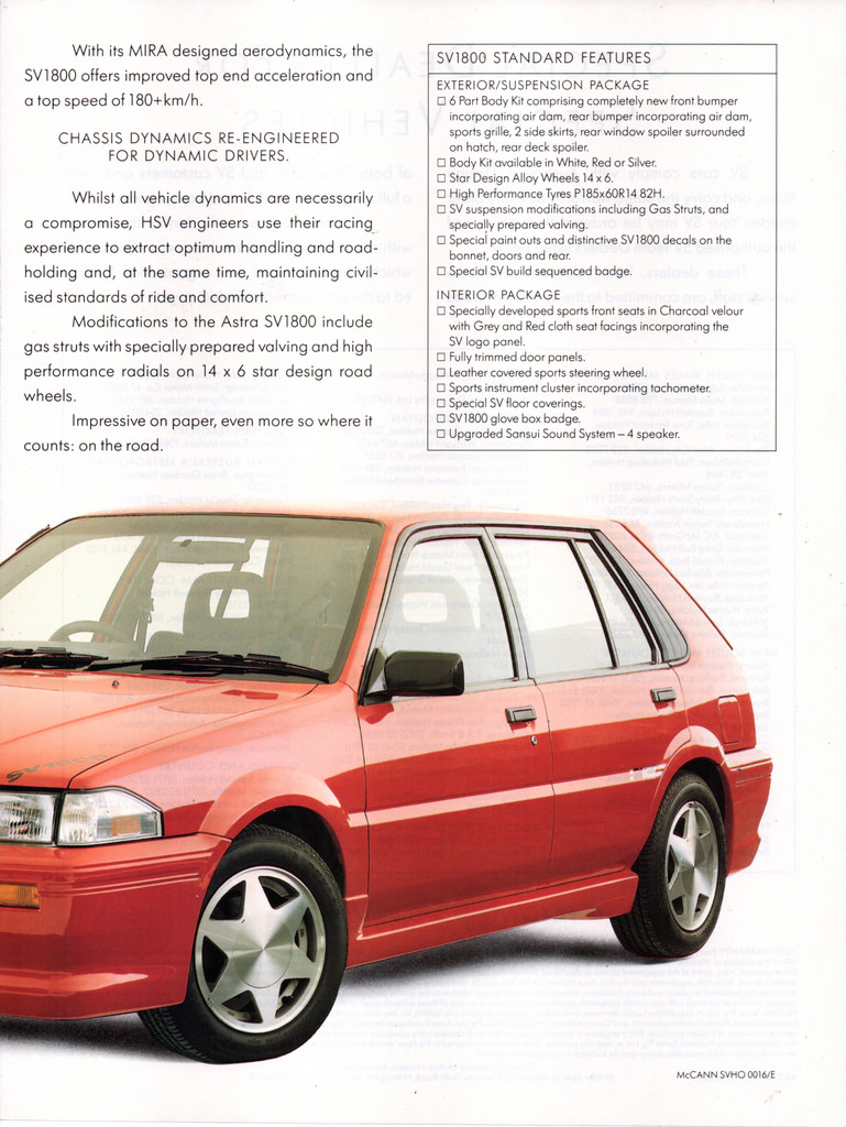 1989 HSV Holden VN Commodore SV 3800 & LD Astra SV 1800  Page 6
